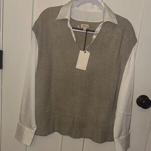 NWT Elan Sweater Vest + Shirt combo